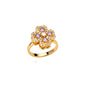 Women'S Spinner Ring Luxury Four Clover Flower Rings for Man Gold Color Anti-Stress Anxiety Fidget Ring Stainless Steel Jewelry