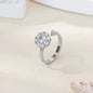 Women'S Spinner Ring Luxury Four Clover Flower Rings for Man Gold Color Anti-Stress Anxiety Fidget Ring Stainless Steel Jewelry
