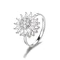 Women'S Spinner Ring Luxury Four Clover Flower Rings for Man Gold Color Anti-Stress Anxiety Fidget Ring Stainless Steel Jewelry