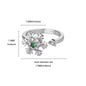 Women'S Spinner Ring Luxury Four Clover Flower Rings for Man Gold Color Anti-Stress Anxiety Fidget Ring Stainless Steel Jewelry