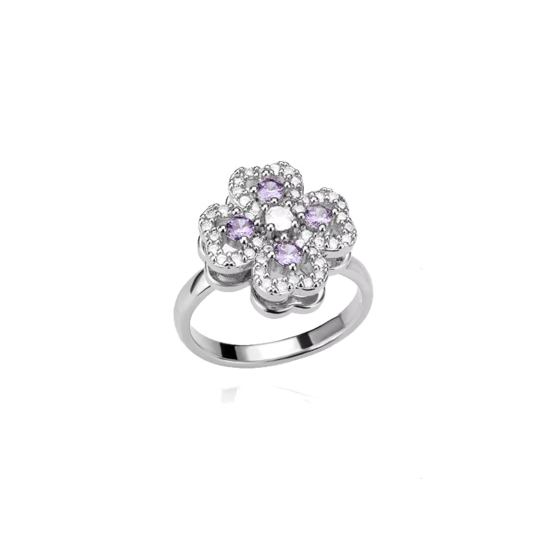 Women'S Spinner Ring Luxury Four Clover Flower Rings for Man Gold Color Anti-Stress Anxiety Fidget Ring Stainless Steel Jewelry